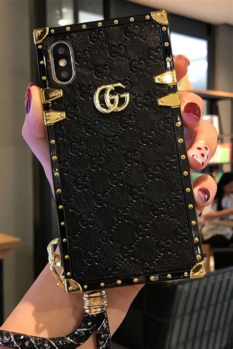 black leather gucci phone case|gucci phone case for sale.